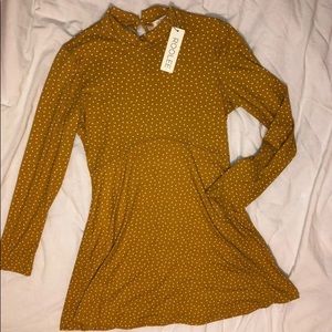 Roolee Yellow Polka Dot Minidress